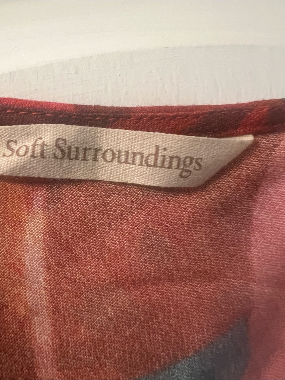 Soft Surroundings long v neck ruffle dress size L - Picture 5 of 11
